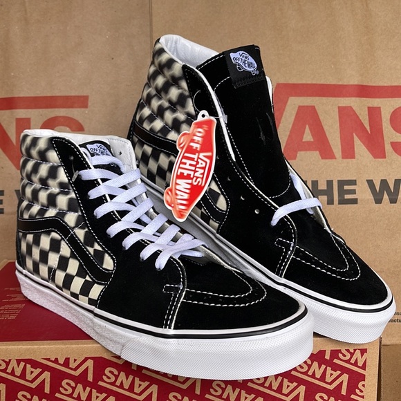 Vans Sk8-Hi Blur Checkerboard Black/Classic sneakers Men’s - Picture 5 of 16